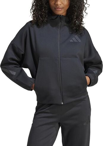 adidas Women's Z.N.E. Full-Zip Hoodie, Black, Large in Saudi Arabia