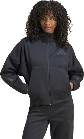 adidas Women's Z.N.E. Full-Zip Hoodie, Black, Large in Saudi Arabia