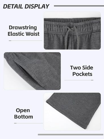 3 Pack Boys Sweatpants Wide Leg Boys Athletic Drawstring Joggers Pants Kids Sweatpants Open Bottom Pants in Kuwait