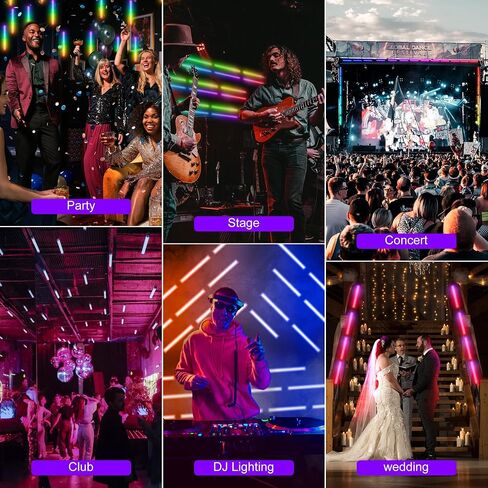 LED Stage Pixel Light Bar, 2Pack 40W 108LEDs RGB Wash Light Bar, DJ Lights Bars with Detachable Cover Sound Activated DMX Control for Event Stage Club Church Party Wedding Concert Dance in Saudi Arabia
