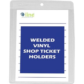 C-Line Vinyl Shop Ticket Holders, Both Sides Clear, 4 x 6 Inches, 50 per Box (80046)