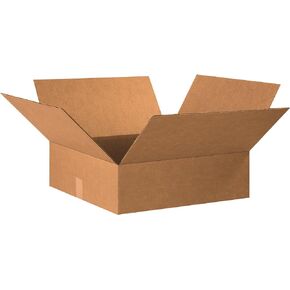 PARTNERS BRAND 20x20x6 Flat Corrugated Boxes, Flat, 20L x 20W x 6H, Pack of 15 | Shipping, Packaging, Moving, Storage Box for Home or Business, Strong Wholesale Bulk Boxes