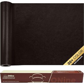 ONine Leather Repair Tape, Leather Repair Patch, 16 x 60 Inch Self-Adhesive Couch Patch, Waterproof, Wear-Resisting, for Furniture, Drivers Seat, Sofas, Car Seats (Dark Brown No.5)