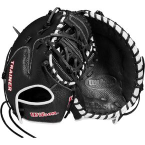 Wilson Trainer Baseball Gloves - Black/Red
