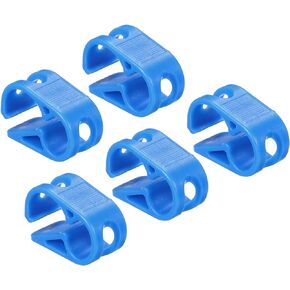 PATIKIL Plastic Tube Tubing Clamps, 5Pcs 3/8" - 5/8" Tube OD Adjustable Precise Flow Control Hose Clamp Clip for Laboratory Pinch Valve, White