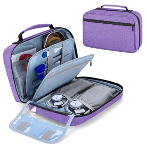 Damero Carrying Case for 2 Stethoscopes, Portable Stethoscope Case Compatible with 3M Littmann/ADC/Omron Stethoscope, BP Cuffs and Other Accessories, Black