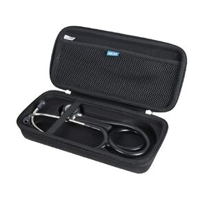 Anleo Hard Travel Case for 3M Littmann Classic III Monitoring, Lightweight II S.E, MDF Acoustica Deluxe Stethoscope (Only Case) (Black)