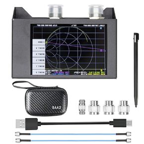 NanoVna SAA-2N VNA Antenna Analyzer Metal Case, Dearsee 50KHz -3GHz Vector Network Analyzer, HF VHF UHF Measuring S Parameters, Voltage Standing Wave Ratio Smith Chart with 4 inch Display