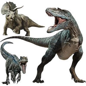 Assorted T-Rex Dinosar Vinyl Decal Sticker 6 X 5.5 inch and 2 (3 X 2.5 inch Each) for Walls, Doors, Cars, Trucks, Motorcycles, Boats & Laptops-SS&Ds -1306