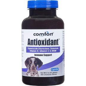 Kala Health COMFORT Antioxidant Supplement for Dogs, 1,000 Count, Immune Support and Helps Reduce Skin Allergies, Contains: MSM, Superoxide Dismutase, Selenium and Vitamin C & E, Made in The US