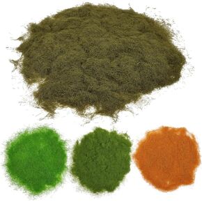 SEWACC 4 Packs Artificial Turf Greenery Green Moss Fake for Crafts Grass Cashmere Powder Fake Turf Nylon Garden Decorative Moss Powder Moss Decor Simulation Moss for DIY self Made Diorama