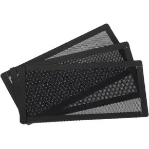MECCANIXITY 3PCS PC Dust Filter, 200x100mm Magnetic Frame PVC Computer Case Cooler Dustproof Mesh Cover Fan Grills for Computer Chassis Speakers, Black