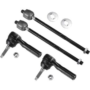 X AUTOHAUX 4 Pcs Front Inner Outer Tie Rod End Links for Dodge Grand Caravan 2001-2004 for Chrysler Town & Country Voyager 2001-2004 Suspension Steering Tie Rod End