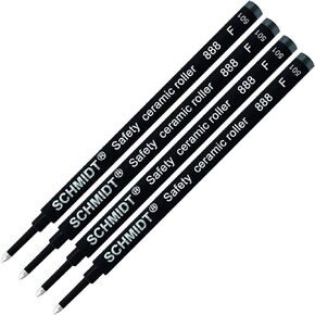 4 Pack - Schmidt 888 Black Fine Rollerball Refill