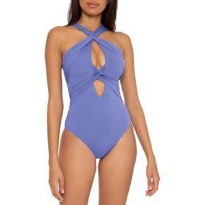 BECCA Women's Standard Color Code One Piece Swimsuit, High Neck, Bathing Suits in Kuwait