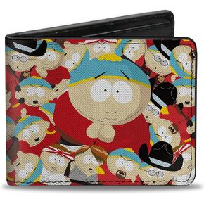 Comedy Central Wallet, Bifold, South Park Eric Cartman Poses Stacked, Vegan Leather
