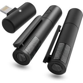 EACHWELL Wireless lavalier Microphone for iPhone iPad，Wireless Clip on Microphones，Wireless Lapel Mic for Video Recording,tiktok