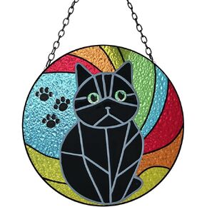 Marwey Stained Glass Pet Dog Memorial Gift for Dog Lovers, Golden Retriever Dog Window Hangings Suncatcher, Loss of Dog Sympathy Gift for Memorial - Home Décor