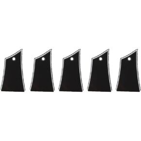 Truss Rod Cover Plate, 5Pcs White Line Trapezoid Electric Guitar Truss Rod Plate for Guitar