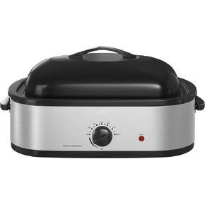 14 Quart Electric Roaster Oven with Slow Cooker Function, Turkey Roaster Oven Buffet with Self-Basting Lid, Removable Pan, Cool-Touch Handles, Easy to Clean, Silver in Kuwait