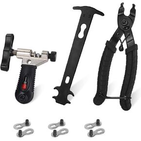 AUTOWT Bicycle Chain Repair Tool Kit, Cycling Bike Master Link Pliers Remover & Chain Breaker Splitter Cutter & Chain Wear Indicator Checker & Reusable Missing Connector for 6/7/8/9/10 Speed Chain in Kuwait