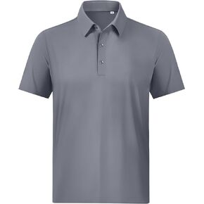 Lion Nardo Mens Polo Shirts Short Sleeve Stretch Golf Polo Shirts Dry Fit Polo T Shirts for Men Golf Shirts Tennis Polo