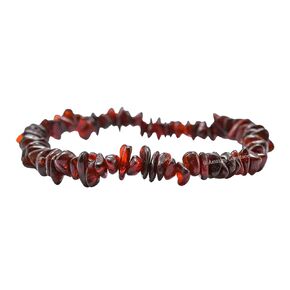 Unpolished Amber Bracelet for Women Men's Gifts - Protection Healing Crystal Chips Bracelet - Gemstone Amber Beads Adjustable Bracelet Pulseras Para Hombres Mujer Stocking Stuffers