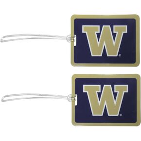 بطاقة أمتعة من الفينيل من Siskiyou Sports NCAA Washington Huskies، قطعتان بمقاس واحد، ألوان الفريق