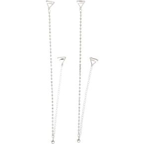 SEWACC Bra Straps Replacement Adjustable Bra Shoulder Straps with Metal Hook Single Row Crystal Rhinstone Underwear Straps 1 Pair