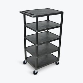 FSE Luxor 373-BC50-B Five Flat-Shelf Structural Foam Plastic Cart in Saudi Arabia