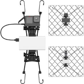 Baseball Cell Phone Fence Mount, iPhone Fence Mount with Battery Holder for iPhone & Android, Gopro, Mevo Start, Support Recording While Charging
