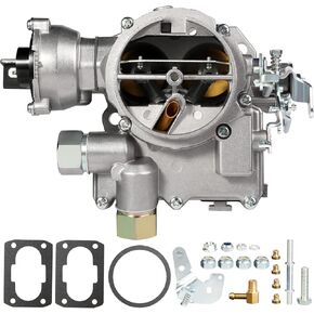 Marine Carburetor 2 Barrel Carb for Mercruiser Rochester Mercarb 3.0L 2.5L 4 CYL Engines with Electric Choke & Jets Gaskets Long Linkage, Replace 3310-864940A01, Base Bolt Pattern is 3 3/4 X 2 inches