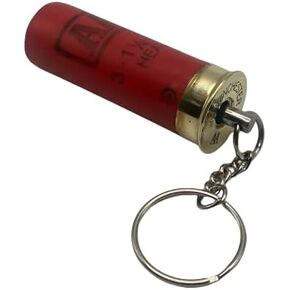 سلسلة مفاتيح على شكل قذيفة بندقية، عسكرية، شرطة، صيد وإطلاق نار (أحمر مع قاعدة نحاسية) in Kuwait