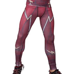 Red Plume Men's Compression Pants, Sports Yoga Leggings & Workout Running Tights Cool Dry Base Layer Bottoms