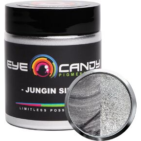 Eye Candy Premium Mica Powder Pigment “Jungin Silver" (25g) Multipurpose DIY Arts and Crafts Additive | Acrylic, Woodworking, Epoxy, Resin, Natural Bath Bombs, Paint, Soap