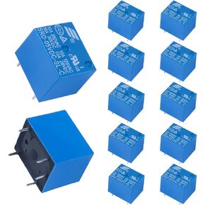 12Pcs 12V DC Mini Power Relay Auto PCB Relay SRD-12VDC-SL-C Power Relay 5 Pins DC Power Relay PCB Mount Electric Relay for Universal Household Appliance
