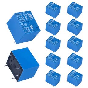12Pcs 12V DC Mini Power Relay Auto PCB Relay SRD-12VDC-SL-C Power Relay 5 Pins DC Power Relay PCB Mount Electric Relay for Universal Household Appliance