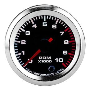Qiilu Tachometer Gauge, 2" 52mm Digital Tacho Gauge 7 Color Display 0-10000 RPM Meter Gauge Fit for 4 6 8 Cylinders Speedometer