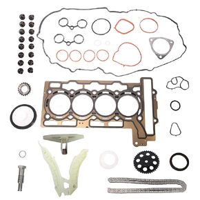 Engine Timing Chain Kit W/Sprocket and Head Gasket Set, for Mini Cooper R56 Hatchback 07-08, for Mini Cooper R55 R56 09-12, Replace# 20606049609 2146826246, 1.6L L4 DOHC Turbocharged N14B16C, N14B16A