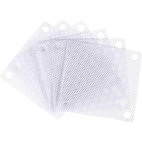 MECCANIXITY 6PCS PC Dust Filter, 50x50mm PVC Computer Case Cooler Dustproof Mesh Cover Fan Grills for Computer Chassis Speakers, White