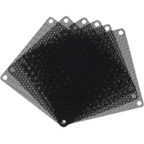 MECCANIXITY 6PCS PC Dust Filter, 90x90mm PVC Computer Case Cooler Dustproof Mesh Cover Fan Grills for Computer Chassis Speakers, Black