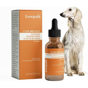 2024 Everpath دعم الجهاز التنفسي المحسن للكلاب - 2 أونصة سائلة / 60 مل | صنع في الولايات المتحدة الأمريكية | يعزز دعم المناعة والتنفس الصحي | يعزز وظيفة الجهاز التنفسي | الحل الطبيعي للحيوانات الأليفة in Kuwait