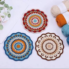 Creative Handmade Coasters Set - Heat-Resistant and Adorable Coffee Mats with Woven Design, Ideal for Small Dining Tables, Charming American Plate Mats