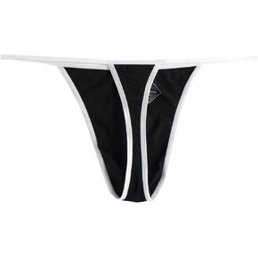 JINSHI Men's Sexy Mesh Breathable Thong Underwear, Low Rise G-String with Big Pouch, Butt-Flaunting Design