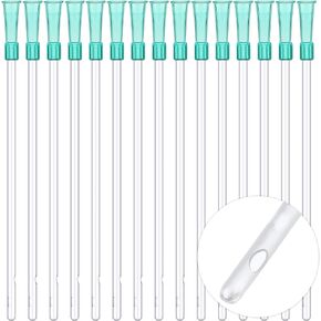TrelaCo 50 Pcs 10'' Long PVC Replacement Tubings Supplies Tubes Kit 14FR Disposable Cleaning Nozzle Clear Replacements Tube Hose with Flexible Rounded End for Smooth Insert