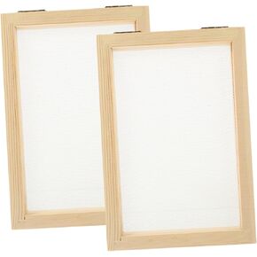 COHEALI 2pcs Paper Frame Paper Making Screen 4x6 Paper Making Screen Kit Paper Making Frame Wood Silk Screen Classic Toys Kid Toys Educational Toy Supplies Child Wooden Dried Flowers