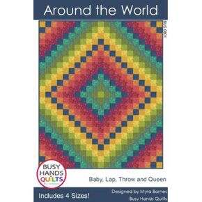 Busy Hands Around The World Quilt Pattern, Multi