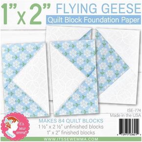It's Sew Emma Quilt Block Foundation Paper-1"X2" Flying Geese, Multi