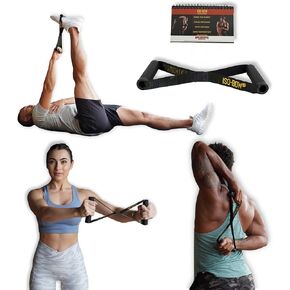 Bullworker Iso-Bow | Isometric Exercise Equipment; Portable Home Fitness Training Strap for Fast Strength and Flexibility Gains, Traveling Stretching Tool for Yoga and Pilates (Does not Stretch)