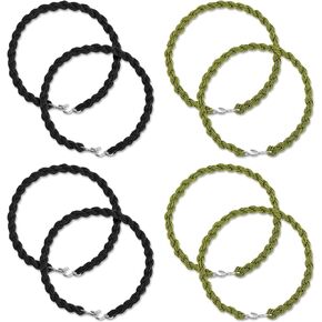 8PCS Boot Blousers Military Elastic Boot Strap,Military Boot Strap Military Blousing Straps With Metal Hook For Pants Men And Women Outdoor Hiking Military Navy Army Air Force(Black, Green)